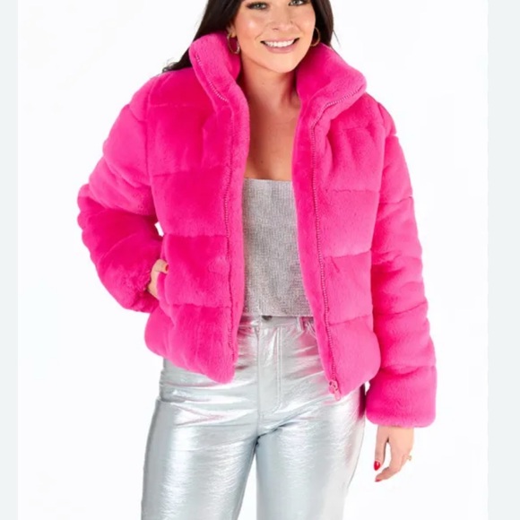 Buddy Love Vibrant Pink Teddy Jacket - Picture 2 of 6